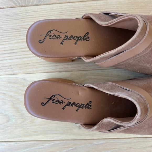 Free People Brown Suede clogs size 8.5 - Picture 4 of 11
